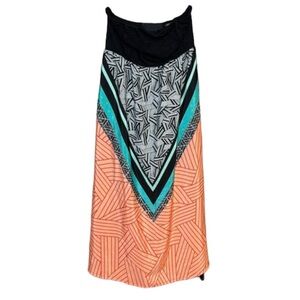 Forever 21 | Boho Strapless Maxi Dress in Orange Black Blue Size 1X